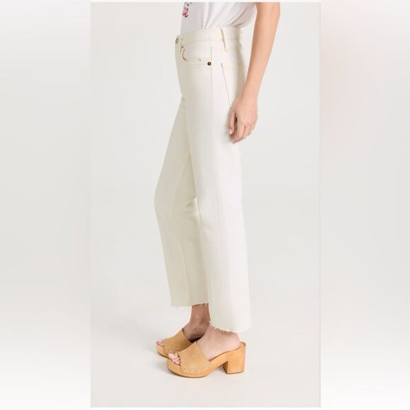 NWT RE/DONE 70s Stove Pipe Straight Leg jeans in Vintage White - Picture 5 of 7